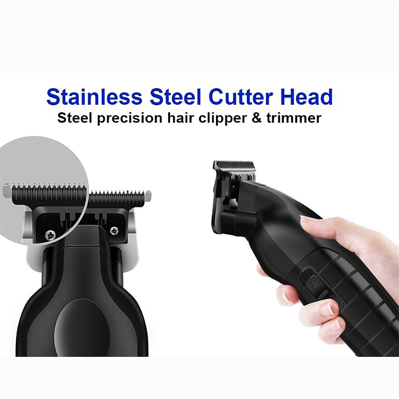 Черные триммеры KEMEI для мужчин беспроводные машинки для стрижки волос профессиональные парикмахерские триммеры USB перезаряжаемые беспроводные подарок на День Святого Валентина 2026 - $41.99 –P7