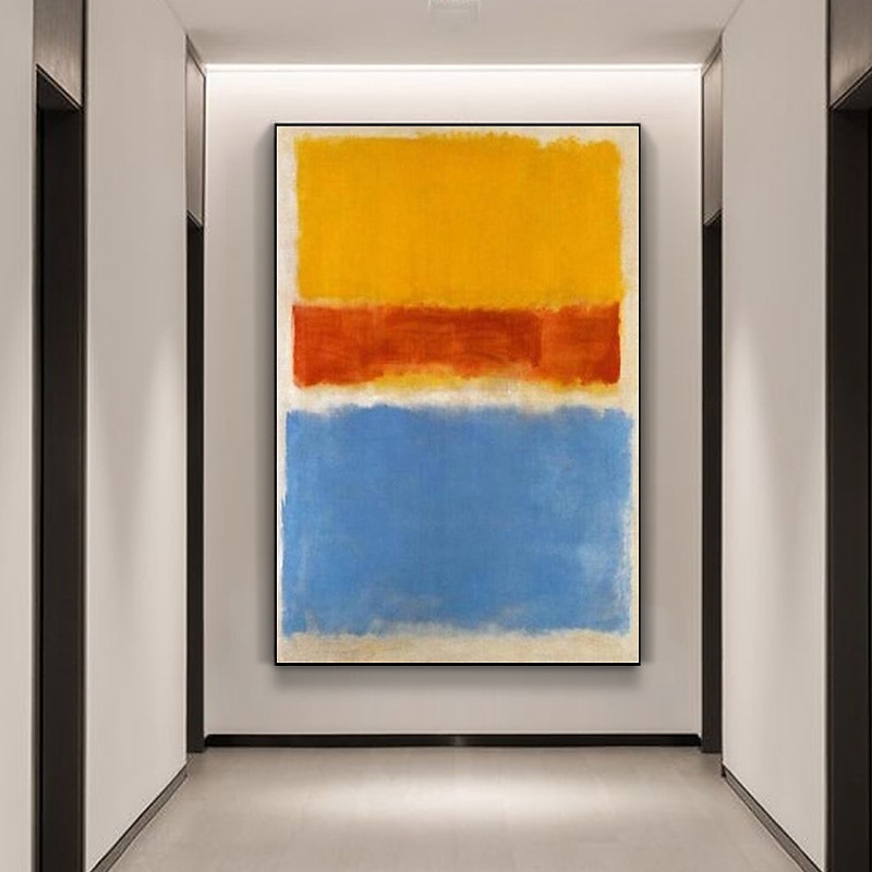 1 pezzo segni rothko tela arte della parete dipinta a mano opera d'arte pittura immagine per ufficio camera da letto casa decorazione moderna tela arrotolata (senza cornice) del 2025 a $75.99 –P10