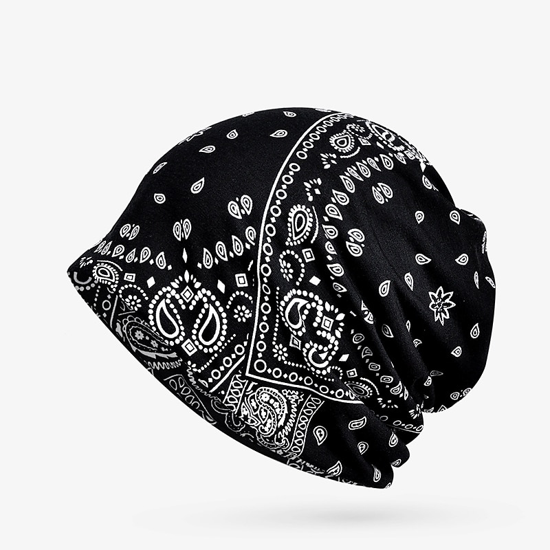 Unisex Cappello a cuffia Berretto lavorato a maglia Nero Bianco Poliestere Stampa Viaggi Esterno Da mare Modello Antivento Caldo del 2026 a $12.49 –P1