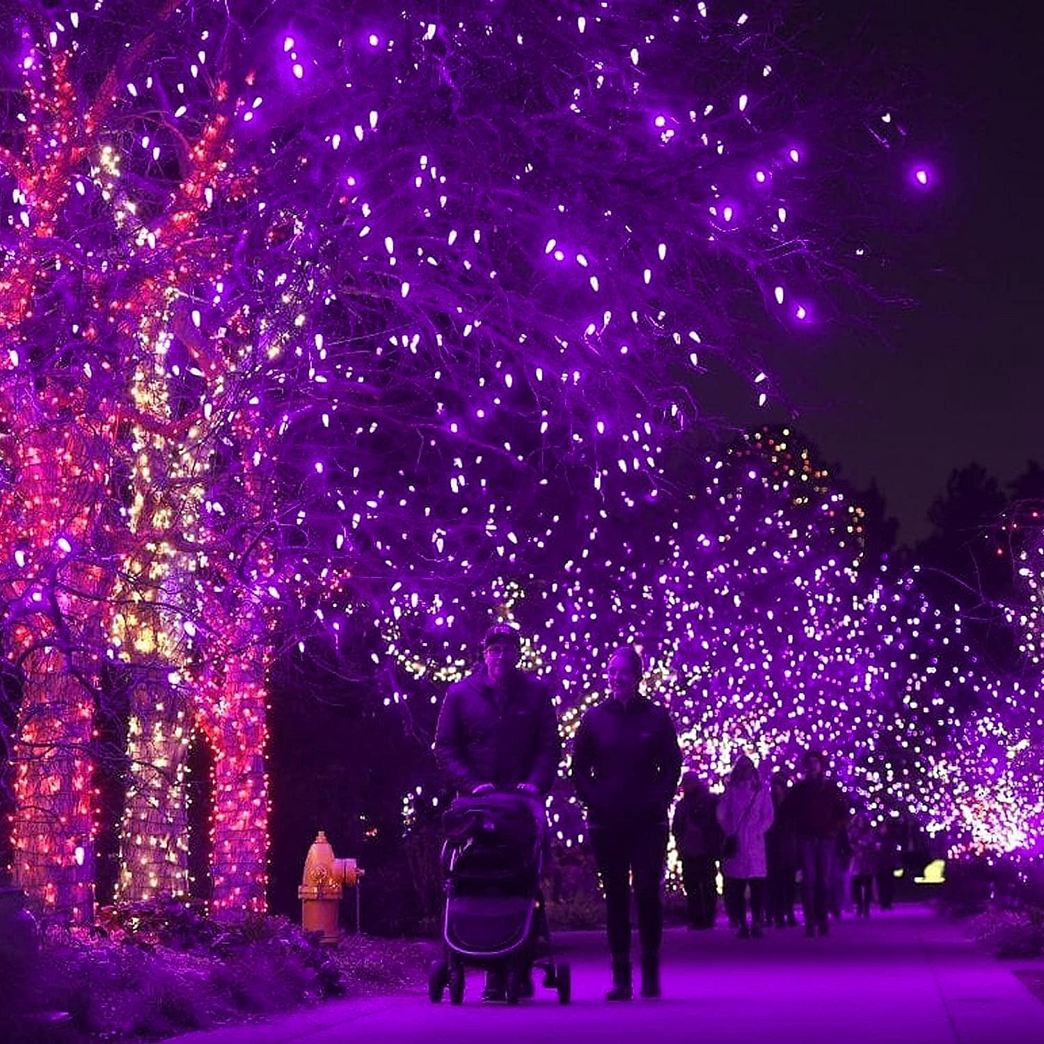 stringa di luce viola di halloween 8 funzioni per interni ed esterni stringa di luce decorativa di halloween spina di sicurezza a bassa tensione 10 metri 100 luci 20 metri 200 luci 30 metri 300 luci del 2025 a $13.99 –P5
