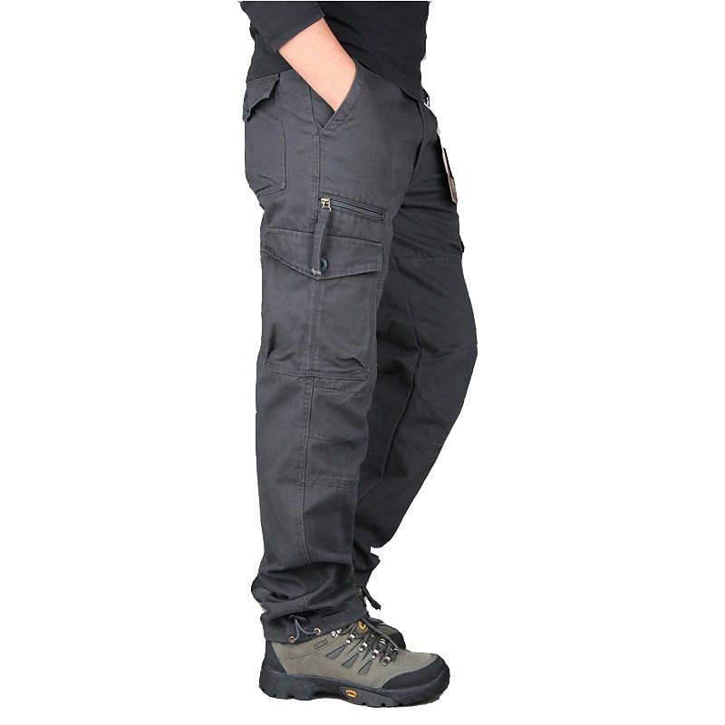 Per uomo Pantaloni cargo Pantaloni tattici Pantaloni Compatto Pantaloni da lavoro Multi tasca Gamba dritta Liscio All'aperto Sport Lunghezza intera Ufficio Sport Sportivo Sport Nero Giallo del 2025 a $30.99 –P6