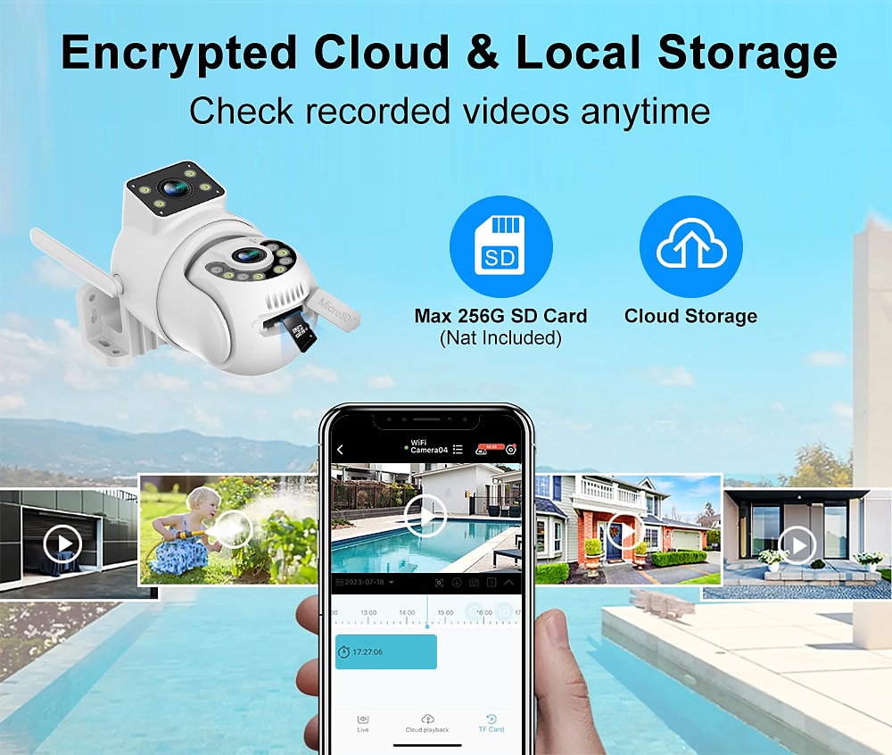 Didseth 4mp wifi ptz camera buiten dual-lens menselijk detecteren nachtzicht beveiliging cctv vedio surveillance ip camera 2025 - $52.99 –P7