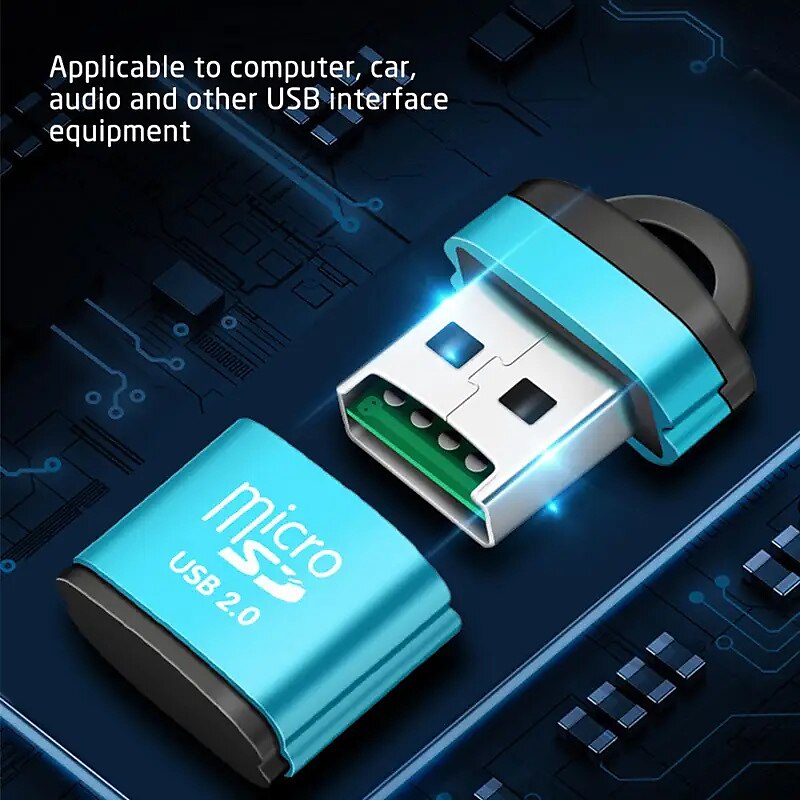 Mini TF Card Reader Lanyard Card Reader Plug And PlayApplicable To Computer Car Audio And Other USB Interface Equipment For Windows Mac OS Linux 2025 - $8.99 –P3