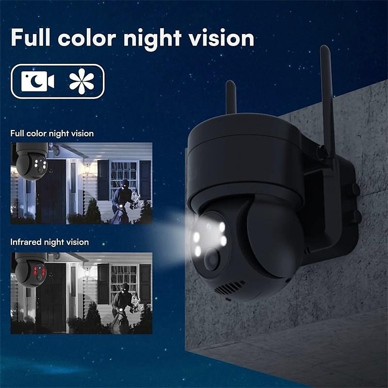 Solar Charging Waterproof Outdoor IP Security Surveillance Cam Wireless WiFi PTZ Camera Speed Dome CCTV Full Color Night Vision Motion Detection Built-in Large Batteries Two-Way Audio 2025 - $134.99 –P5
