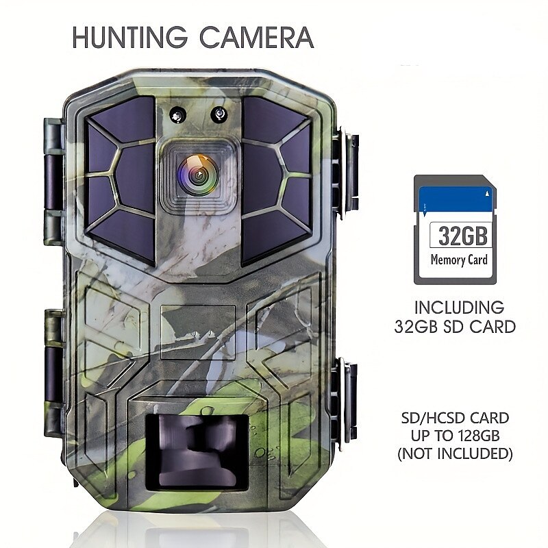 Hunting Camera 4K/1080P 2-inch Display 118.11inch Pixels Outdoor Camera IP66 Waterproof Night Vision Camera Include 32G SD Card Supports Wifi Connection To Mobile Phone (Battery Not Included) 2025 - AU $162.19 –P1