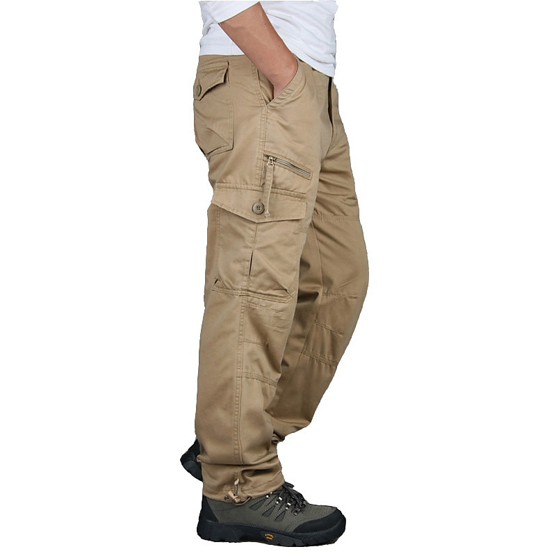 Per uomo Pantaloni cargo Pantaloni tattici Pantaloni Compatto Pantaloni da lavoro Multi tasca Gamba dritta Liscio All'aperto Sport Lunghezza intera Ufficio Sport Sportivo Sport Nero Giallo del 2025 a $30.99 –P7
