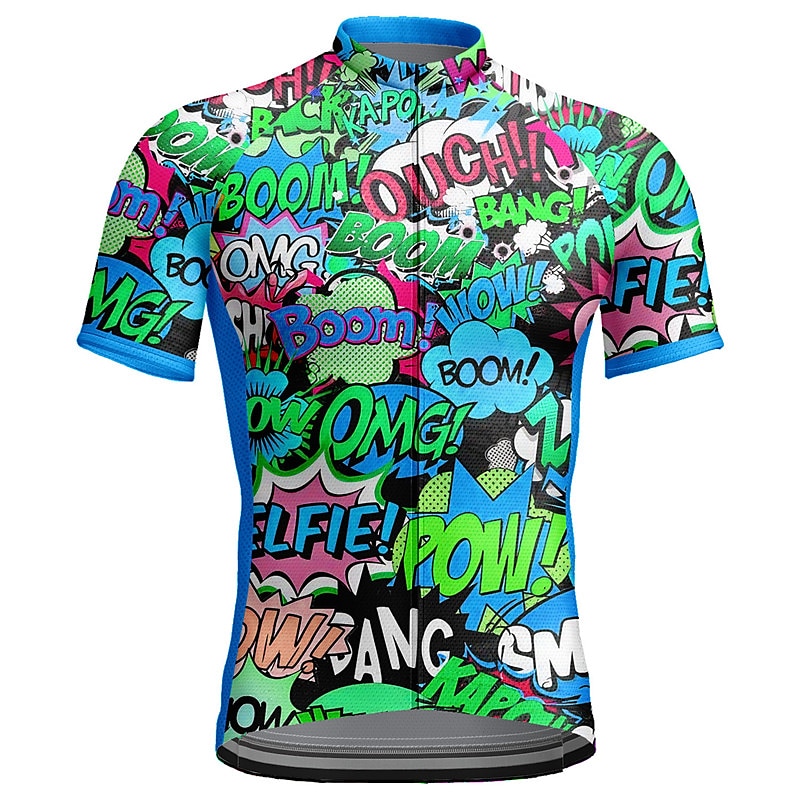 Herr Cykeltröja Kortärmad Cykel Överdelar med 3 bakfickor Bergscykling Vägcykling Andningsfunktion Snabb tork Fuktabsorberande Reflexremsa Gul Röd Blå Grafisk Polyester sporter Kläder 2025 - $28.99 –P11