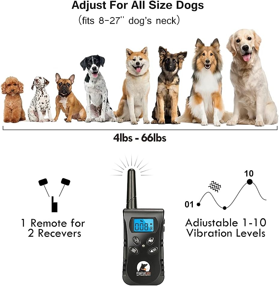 Paipaitek No Shock Dog Training Collar Rechargeable & Waterproof No Shock Dog Collar with Remote Up to 1600Ft Remote Range Suitable for deaf dogs used to attract their attention 2025 - $52.99 –P5