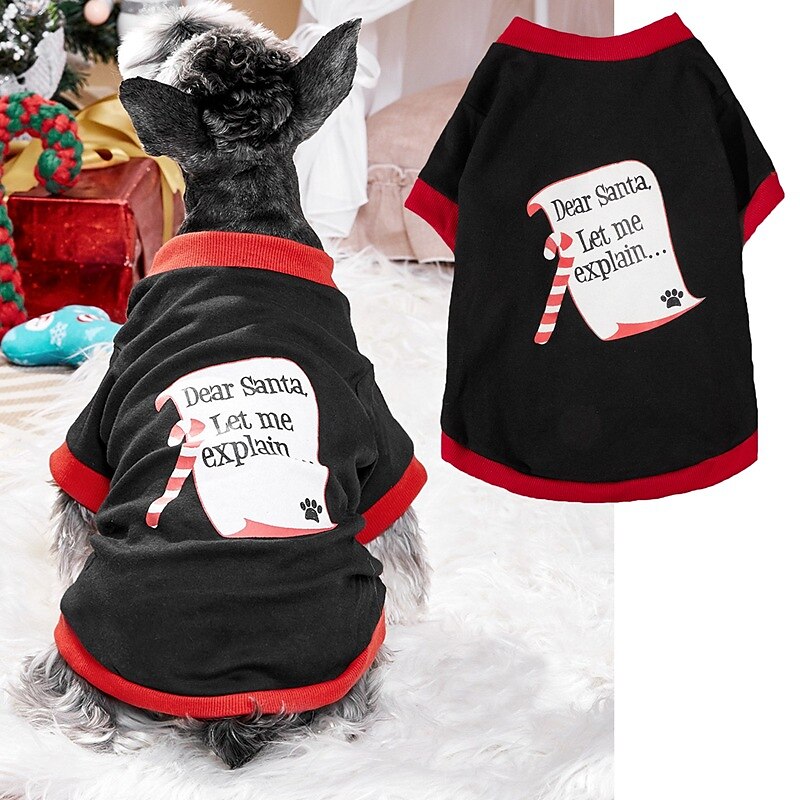 Dog Cat Shirt / T-Shirt Fashion Party Winter Waterproof Breathable Soft Washable Comfortable Christmas Party Casual Daily Festival Dog Clothing for Bichon Frise Pomeranian Baby Pet Papillon Small 2025 - $20.99 –P14