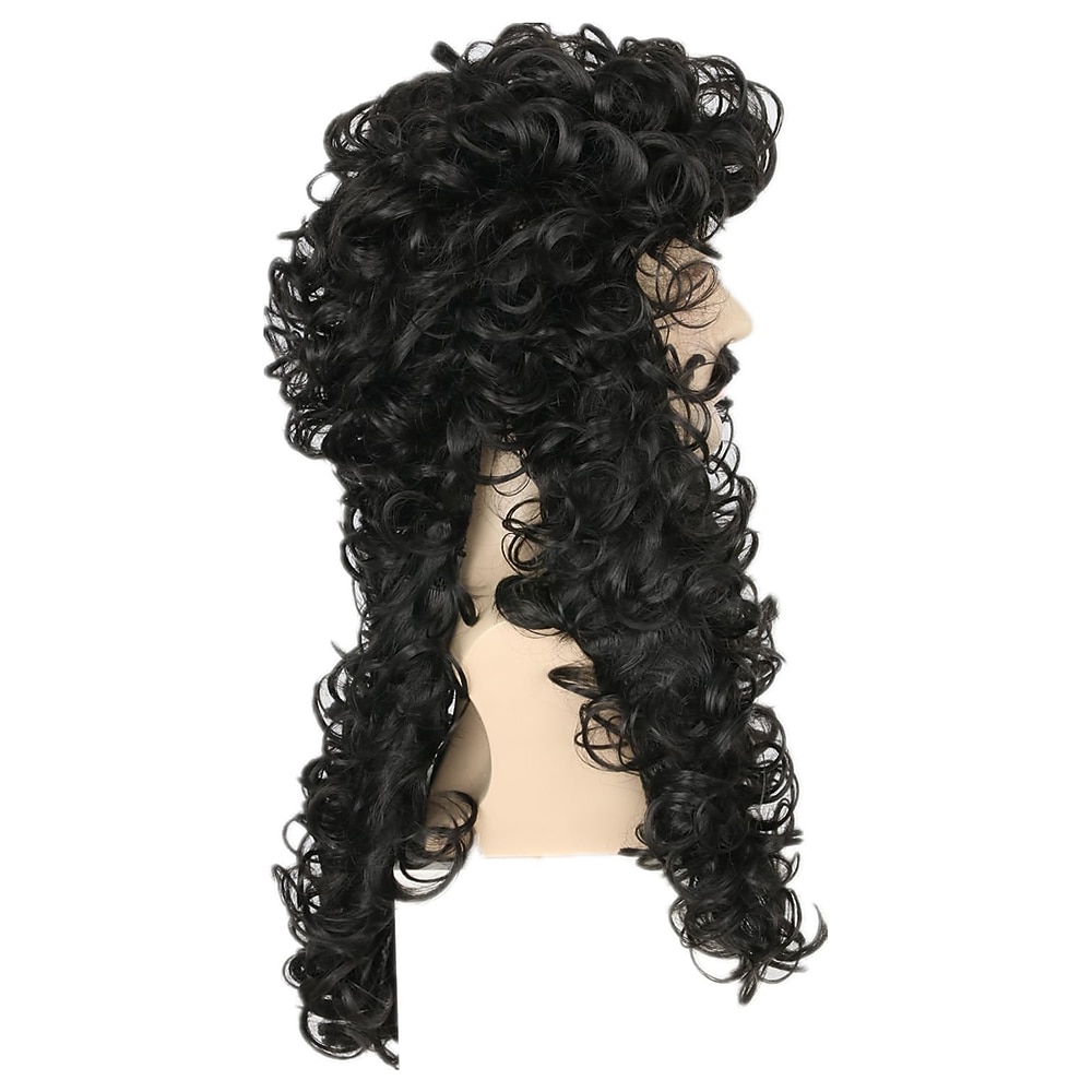 Cosplay Wigs Black Curly Synthetic Hair Long Wigs Men's Wigs For Party 2026 - $21.99 –P2