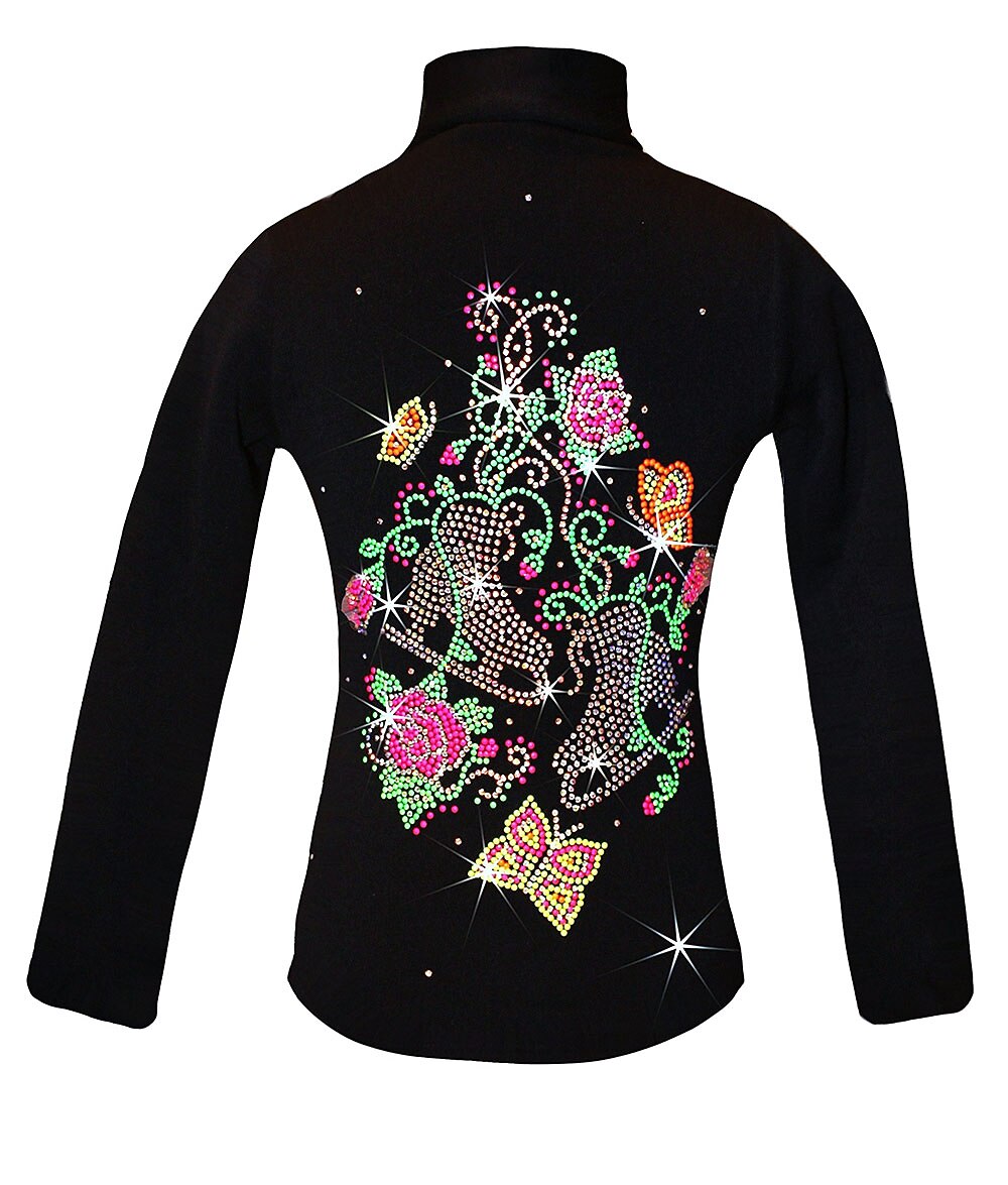 Giacca di pile per pattinaggio ghiaccio Per donna Da ragazza Pattinaggio sul ghiaccio Giacca Superiore Nero Elasticizzato Addestramento Competizione Vestiti da pattinaggio sul ghiaccio Tenere al caldo del 2026 a $67.99 –P1