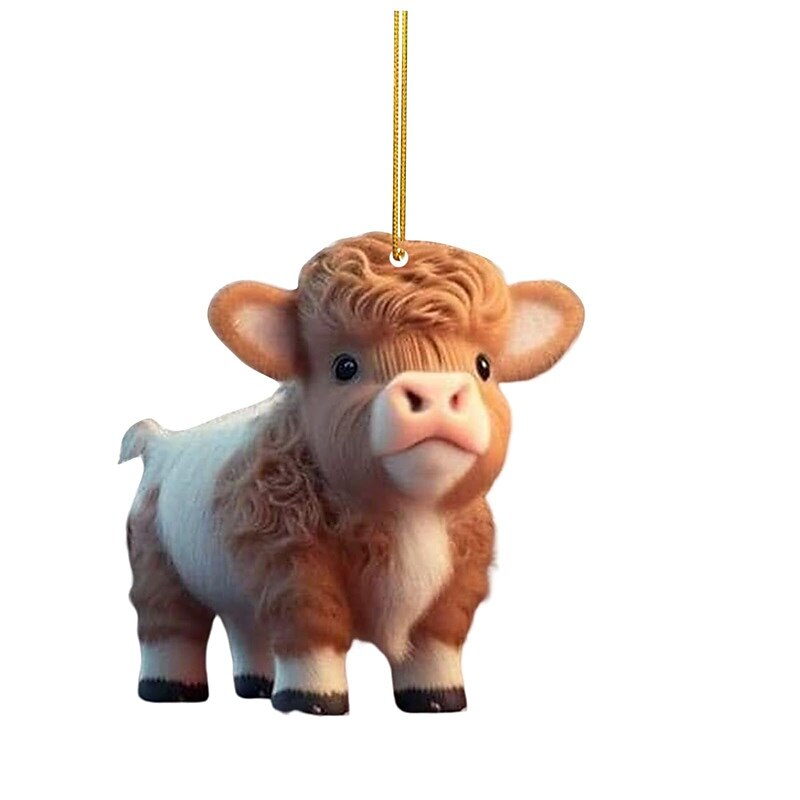 1 stk bedårende tegneserie kubil sjarm - perfekt for juletrepynt & bilinteriørtilbehør! 2025 - $9.99 –P5