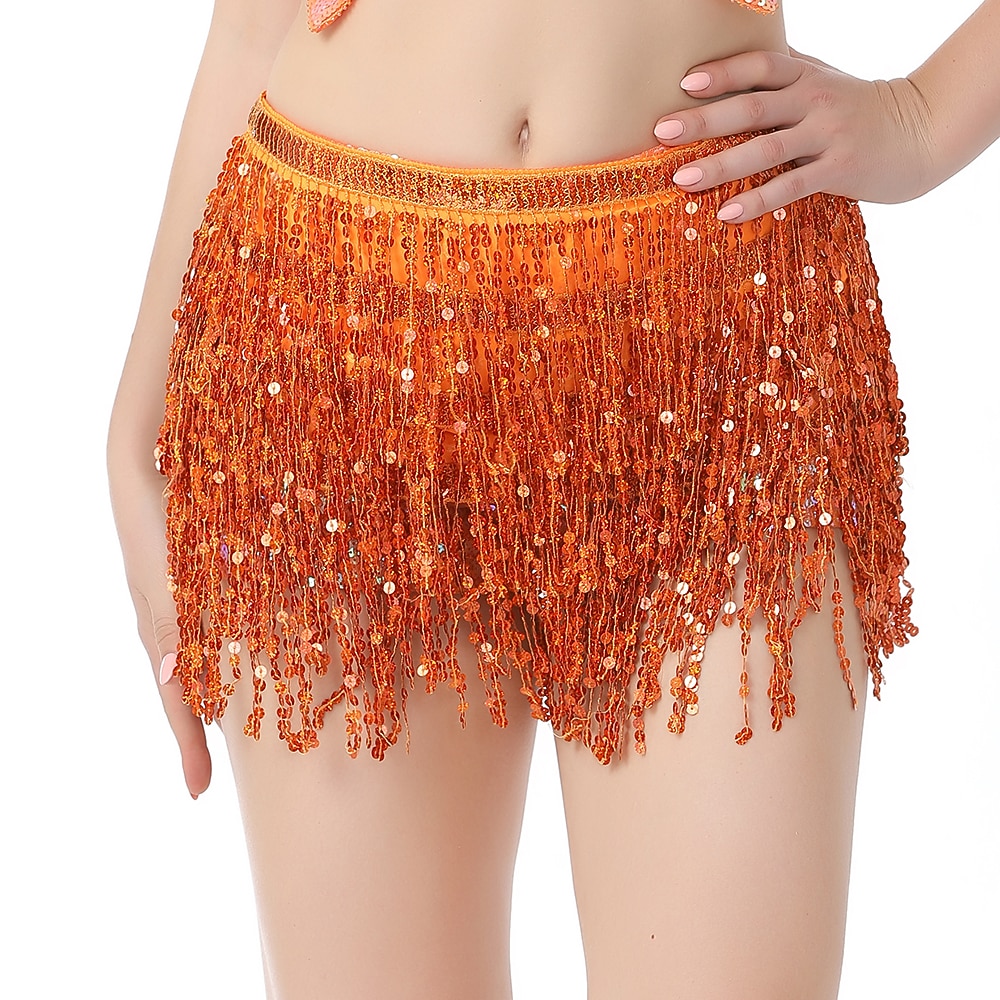 Břišní tanec Taneční kostýmy Pásek Čistá Barva Barevně dělené Flitry Dámské předvečer Všech svatých Vysoký Polyester 2025 - $32.99 –P2