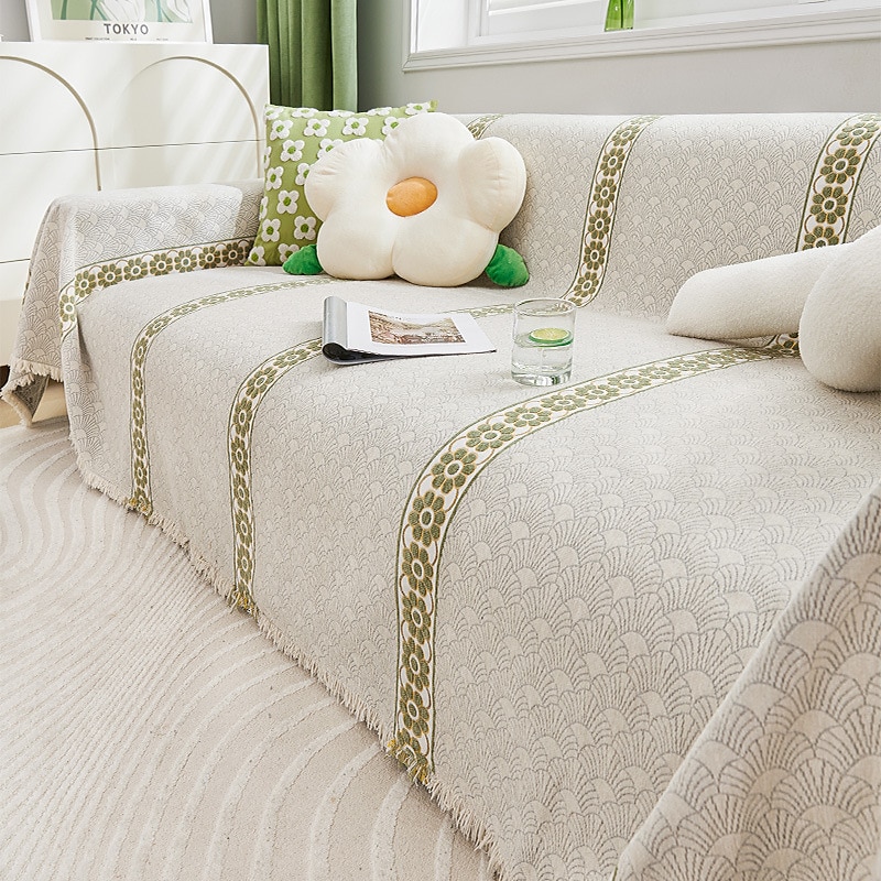 Chenille-Sofabezug, Couchbezug, Salbeigrün, Couchschutz, Sofadecke, Sofaüberwurf für Sofas, waschbar, Sofabezug für Hunde 2025 - $44.99 –P10