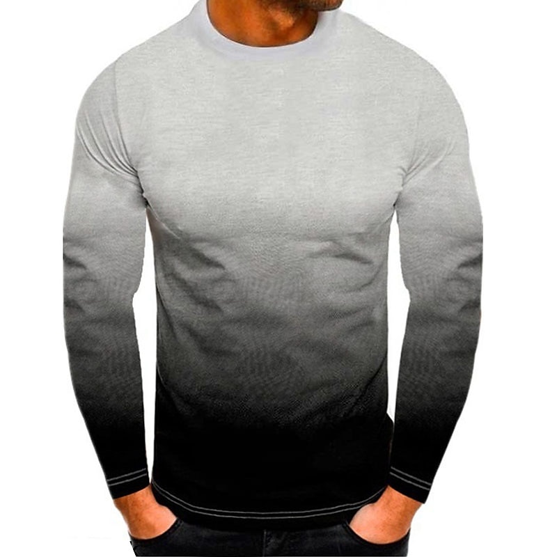 Men's T Shirt Tee Top Long Sleeve Shirt Long Sleeve Crew Neck Spring &  Fall Color Block Fashion Designer Basic Vacation Street Going out Black White Red Top Tee for Men 2025 - $13.49 –P5