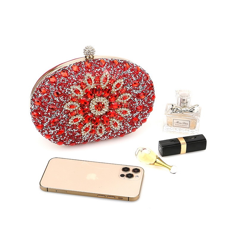 bolsa de noite de cristal azul de luxo feminina – bolsa de strass com alça para casamentos, festas e eventos formais de 2025 por $32.99 –P4