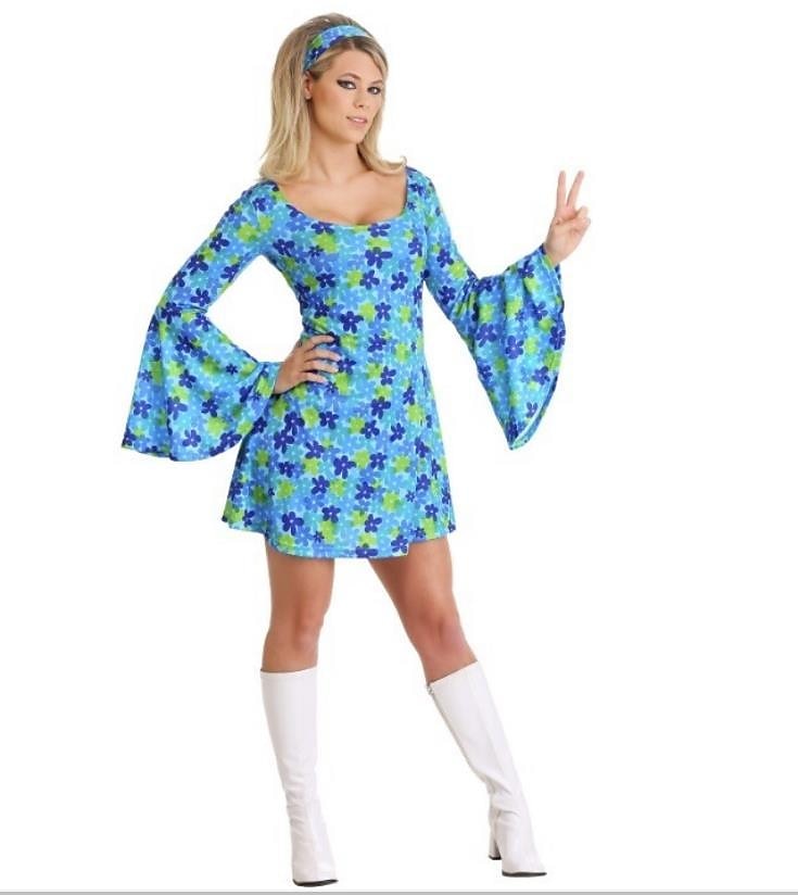 Retro Vintage 1970s Disco Dress Headband Hippie Floral Women's Halloween Carnival Masquerade Performance Event / Party Pride Parade Adults' Dress Headband Spring & Summer 2025 - $33.99 –P1