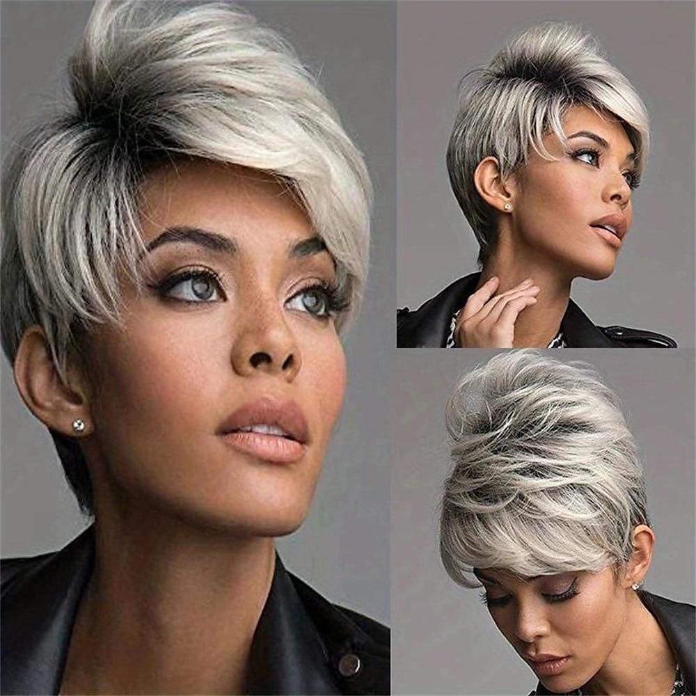 Syntetické paruky Volný Střih Pixie Paruka Krátký Zlatavá Ombre Blonde Umělé vlasy Dámské Módní design Přírodní Snadné přenášení Blonďatá 2025 - $24.99 –P8