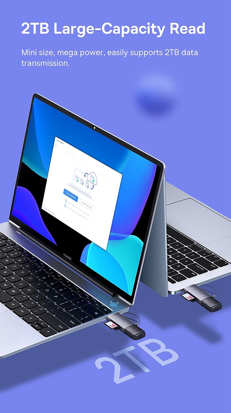устройство чтения карт Baseus USB C & USB3.0 к SD Micro SD TF устройство для карт памяти 104 МБ/с 2 ТБ смарт-картридер для аксессуаров для ноутбуков 2025 - $24.99 –P12
