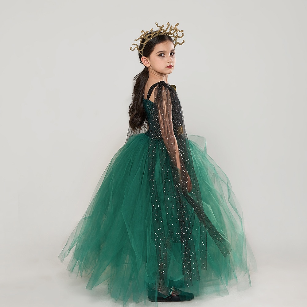 Medusa Šaty Cosplay kostým Sukénka Dětské Dívčí cosplay Výkon Párty předvečer Všech svatých Karneval Plesová maškaráda Jednoduchý karnevalový kostým 2025 - $54.99 –P2