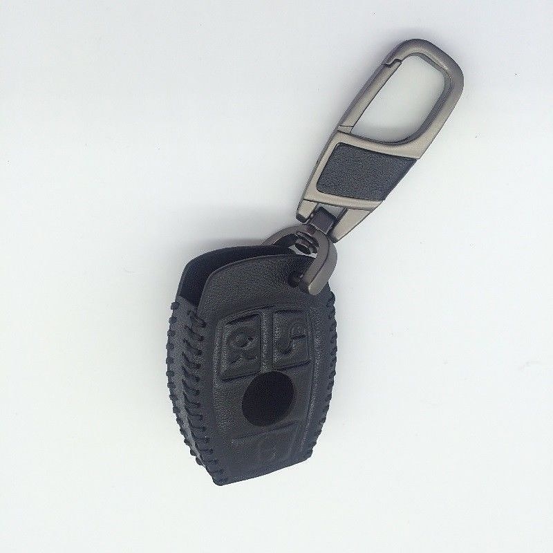 Starfire autosleutelbehuizing met afstandsbediening lederen sleutelhanger geschikt voor Mercedes-Benz AMG 3-knoppensleutel 2025 - $15.99 –P10