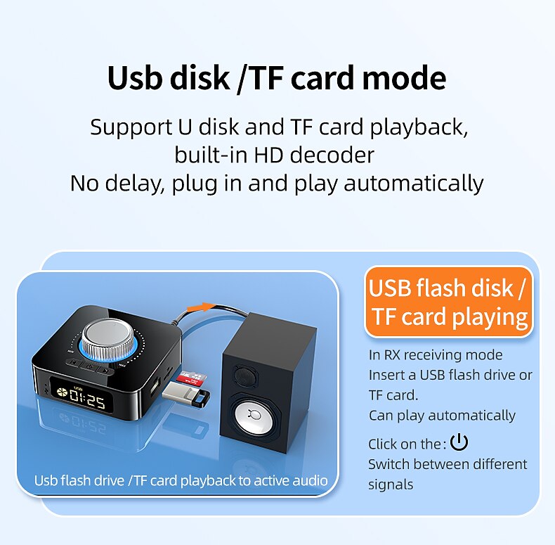 Bluetooth Receiver Transmitter LED BT 5.0 Stereo AUX 3.5mm Jack RCA Handsfree Call TF U-Disk TV Car Kit Wireless Audio Adapter 2025 - $33.99 –P13