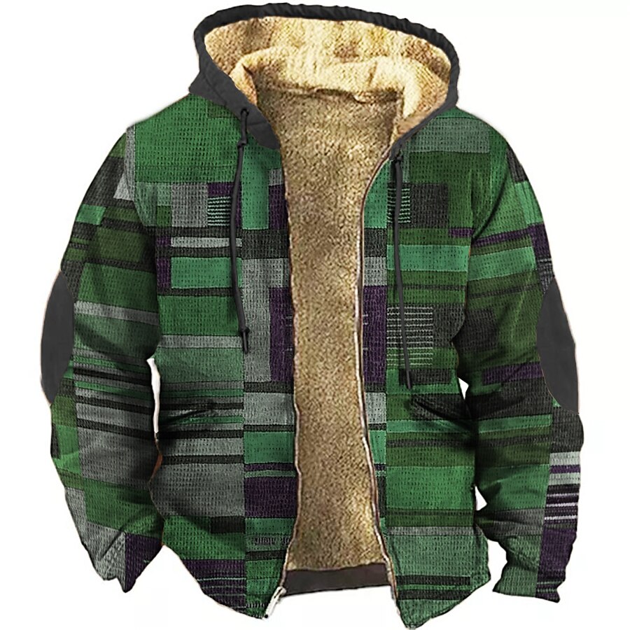 Men's Color Block Graphic Prints Hoodie Hoodies Sweatshirt Zip Hoodie Long Sleeve Hooded Sweatshirt Hooded Daily 3D Print Holiday Vacation Going out Yellow Red Fleece Winter Designer 2025 - $39.99 –P9