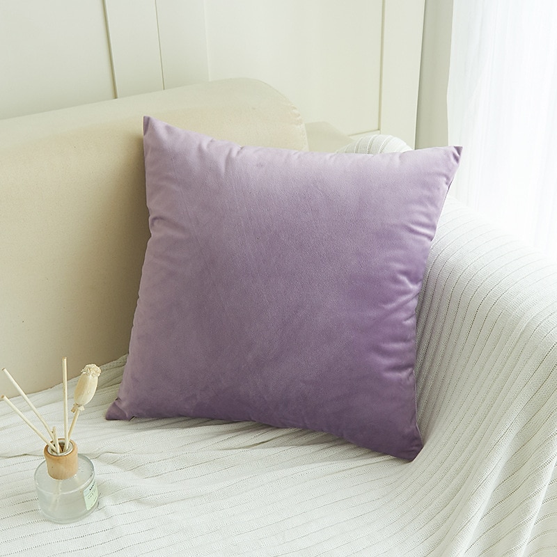 dekoracyjne poduszki do rzucania aksamitna rzuć poszewka na poduszkę jednokolorowe do sypialni salon sofa kanapa krzesło różowy niebieski szałwia zielony fioletowy żółty spalony pomarańczowy 2025 - $7.99 –P25