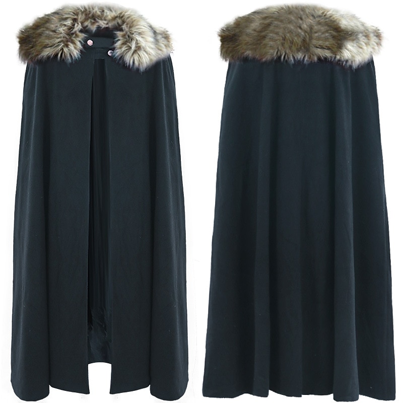 Per uomo Trench Mantello / mantelle Poncho Feste Esterno Inverno Poliestere Tenere al caldo Capispalla Abbigliamento Di tendenza Streetwear Liscio Colletto di pelliccia Bavero del 2025 a $64.99 –P4