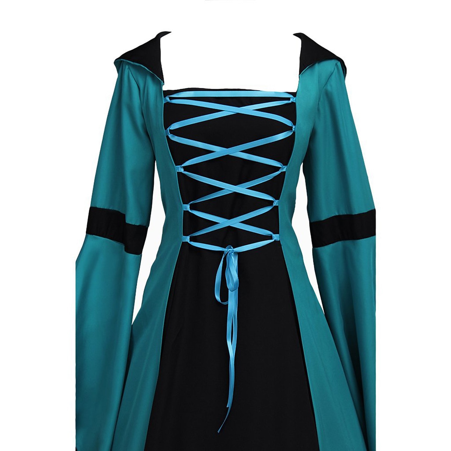 Retro Vintage Medieval Renaissance Dress Viking Elven Color Block Women's Celtic Fantasy Royal Halloween Carnival Masquerade LARP Adults' Dress 2025 - $56.99 –P10