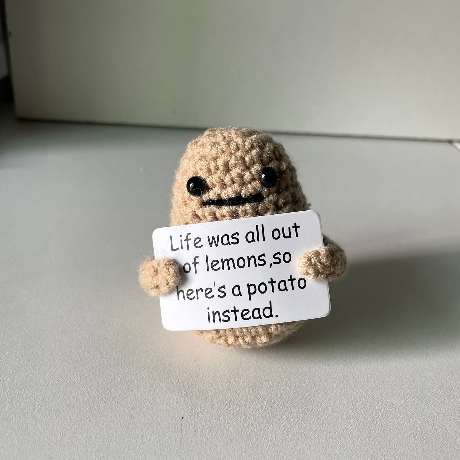 with Positive Affirmation Card Funny Positive Potato