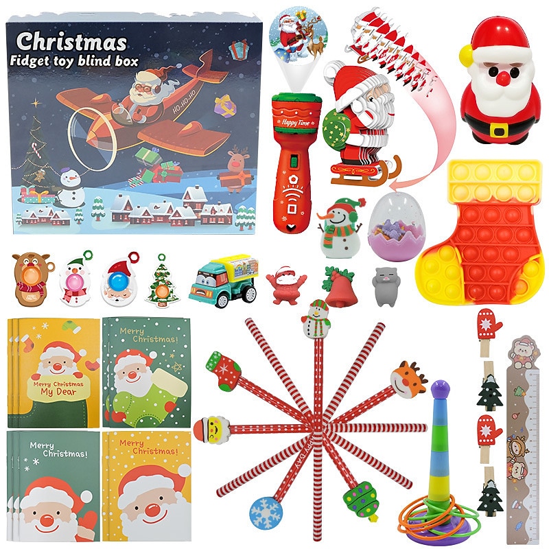 Decompression Christmas Countdown Calendar Blind Box Set Decompression Christmas Countdown Blind Box Gift Toy for Christmas Gifts 2025 - $26.99 –P4