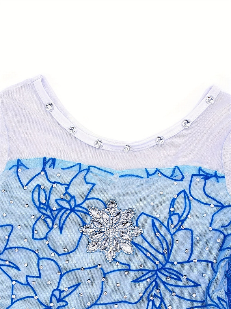 Frozen Cuento de Hadas Princesa Elsa Vestido de niña de las flores Disfraz de fiesta temática Vestidos de tul Cosplay Cosplay de película for Chica Niños Navidad Carnaval Mascarada Boda Invitado a la 2025 - $38.99 –P8