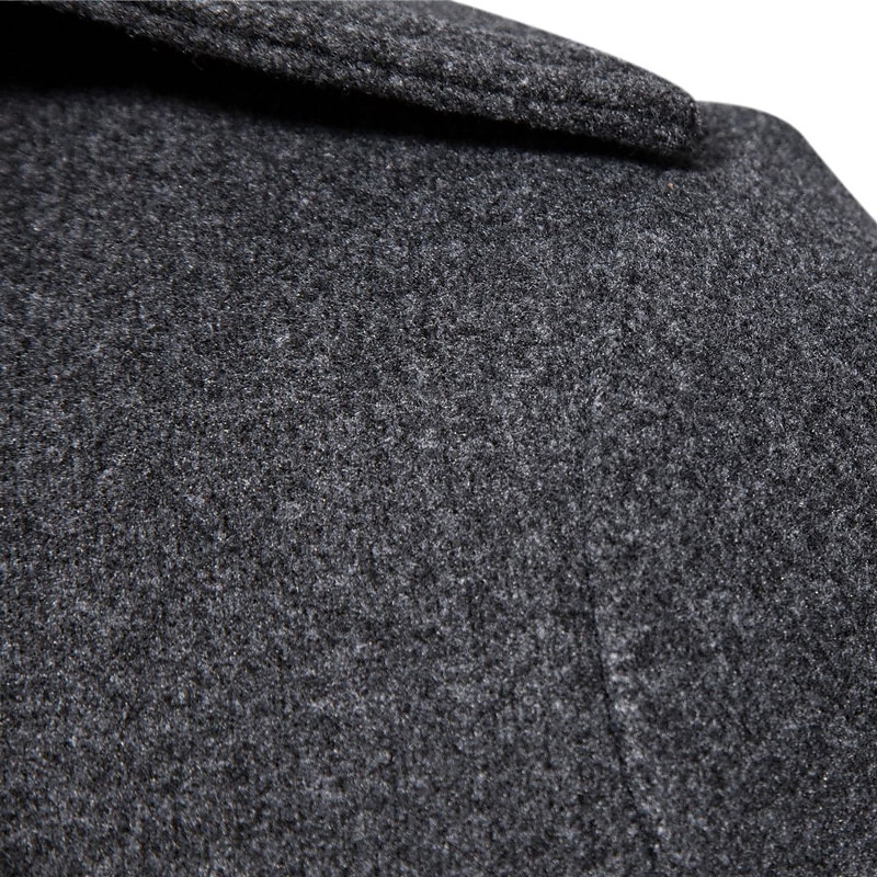 Herr Vinterkappa Peacoat Trenchcoat Utomhus Dagliga kläder Höst vinter 95% polyester 5% bomull Ytterkläder Kläder Mode Streetwear Slät Kavajslag Dubbelknäppt 2025 - $47.99 –P4