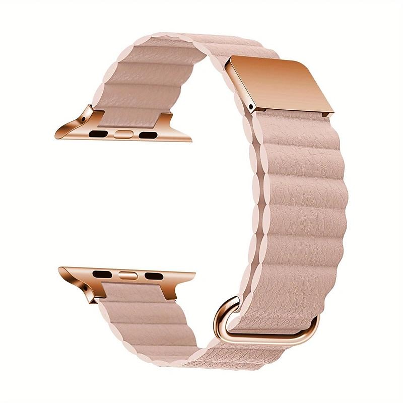 Συμβατό με Ζάντα ρολογιού Apple Watch 38mm 40mm 41mm 42mm 44mm 45mm 49mm Μεταλλικό κούμπωμα Γυναίκες άνδρες Δέρμα Ανταλλακτικό λουράκι ρολογιού για iwatch Ultra 2 Series 9 8 7 SE 6 5 4 3 2 1 2025 - $21.99 –P14
