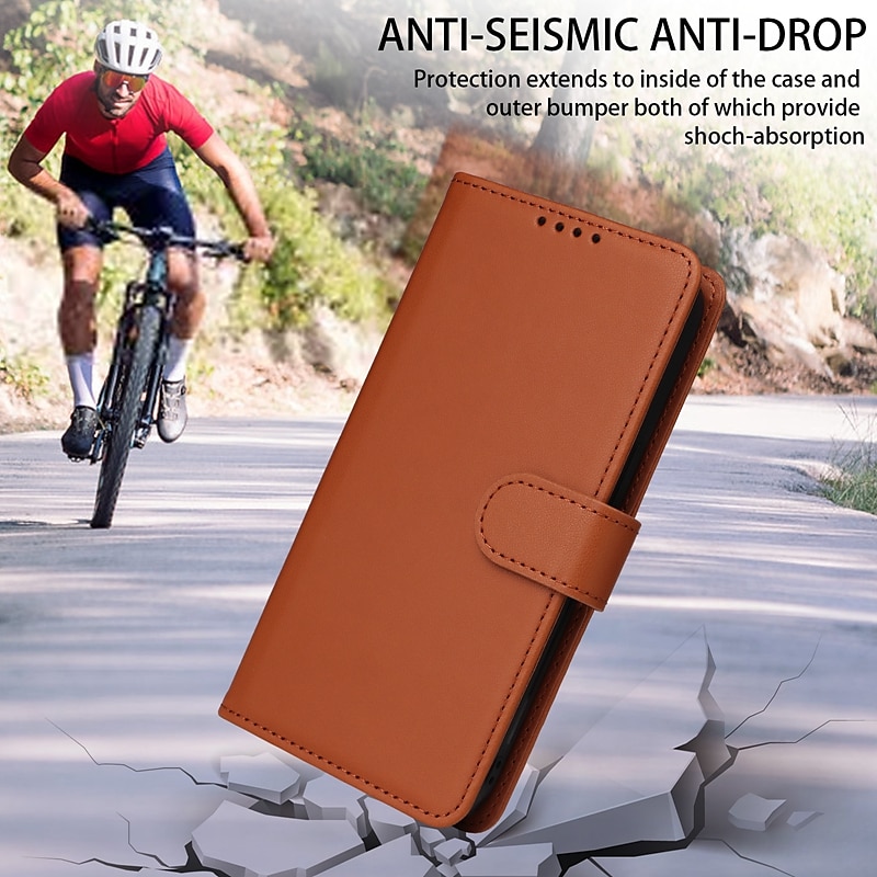 Phone Case For iPhone 17 Pro Max 17 Air 16 15 14 Pro Max Plus 13 12 11 Pro Max Mini Magnetic Adsorption Wallet Case with Stand Holder Magnetic Full Body Protective Solid Color TPU PU Leather 2025 - $16.99 –P12