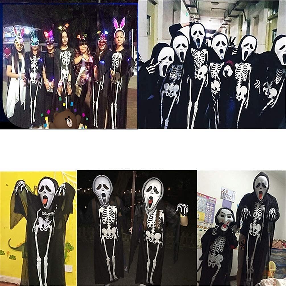 ghostface kostuum masker handschoenen duivel ghost skelet cosplay kostuums horror maskers ghost gezicht scream helm griezelig halloween party maskerade mardi gras 2025 - $19.49 –P2