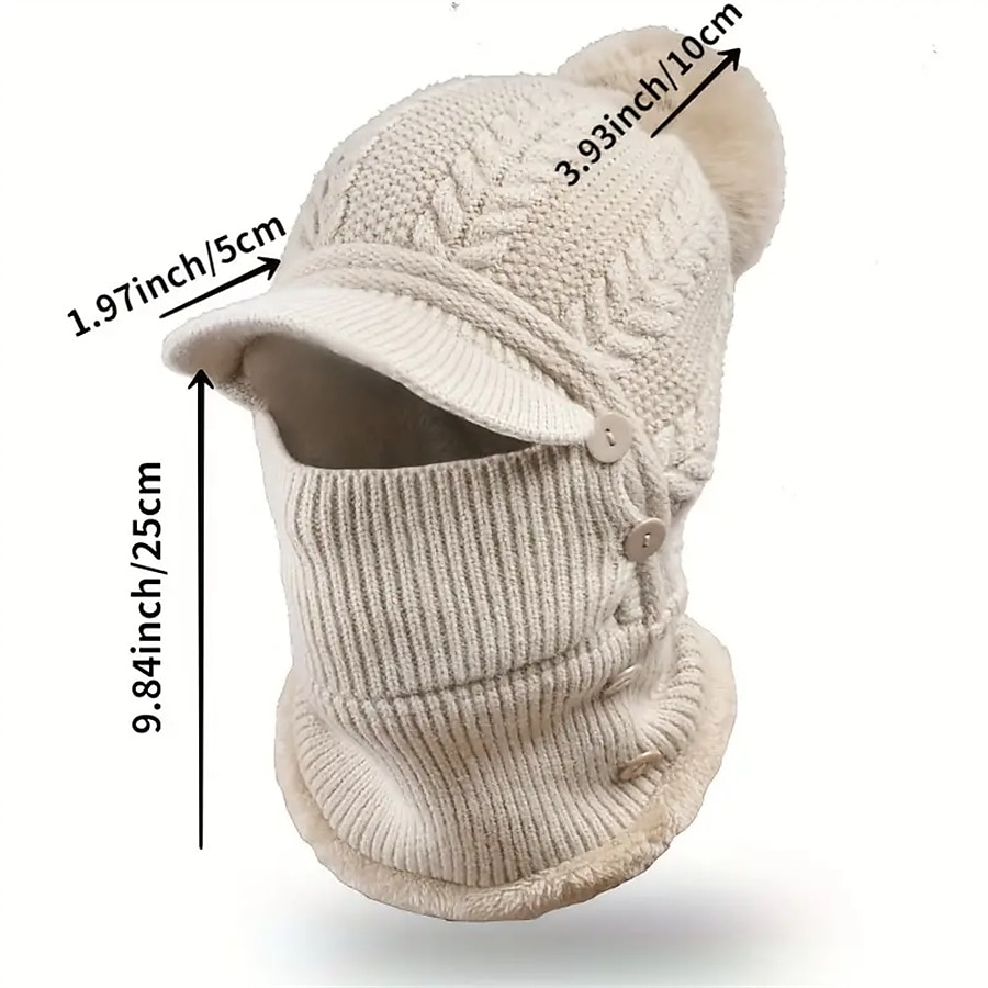 Women's Ski Hat Ski Balaclava Hat Outdoor Winter Thermal Warm Windproof Hat for Skiing Camping / Hiking Snowboarding Ski 2025 - $17.49 –P6