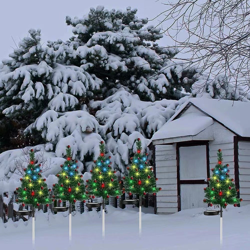 Set Di Luci Solari Per L'albero Di Natale Decorazione Esterna Cortile Con Giardino Corridoio Luce Solare Per L'albero Di Natale Del Prato Luce Per L'atmosfera Della Festa Delle Feste del 2025 a $21.99 –P2