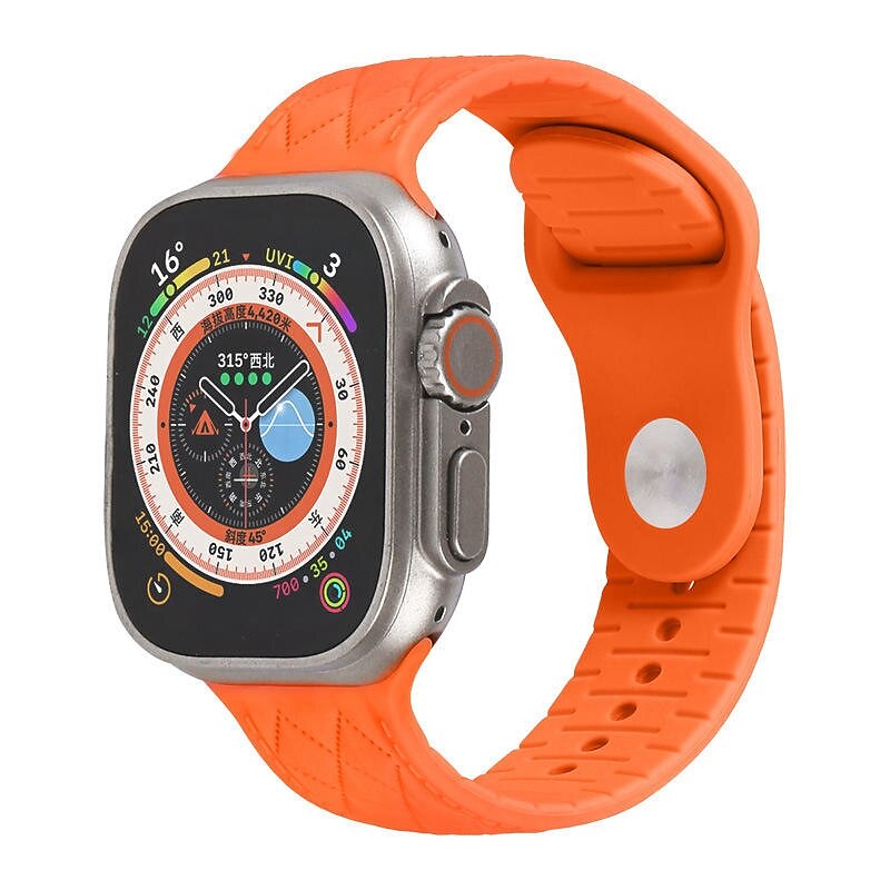 Cinturino sportivo Compatibile con Cinturino dell'Apple Watch 38mm 40mm 41mm 42mm 44mm 45mm 49mm Elastico Robusto Regolabili Silicone Cinturino di ricambio per iwatch Ultra 2 Series 9 8 7 SE 6 5 4 3 del 2025 a $9.99 -P4