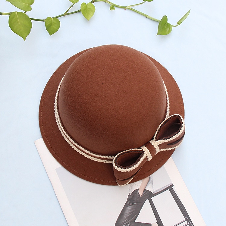 Головные уборы Полиэстер / хлопок Котелок / клош Панама Федора Повседневные Праздники Ретро Элегантный стиль С Бант Чистый цвет Заставка Головной убор 2026 - $37.99 –P1