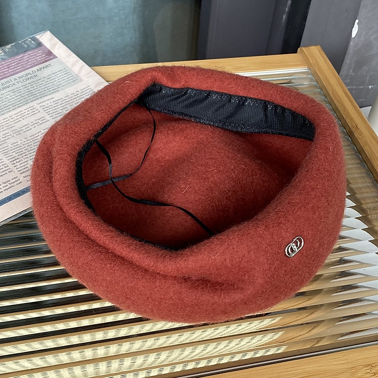 Hats Headwear Polyester / Cotton Blend Beret Hat Casual Holiday Retro Elegant With Pure Color Splicing Headpiece Headwear 2025 - $17.99 –P1