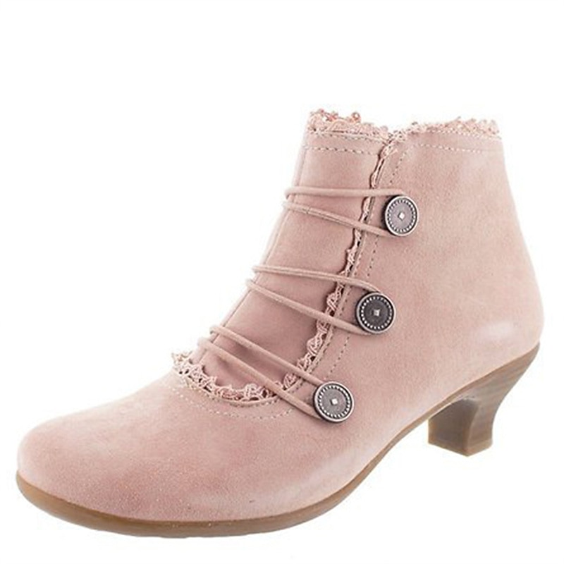 Women's Victorian Black Lace-Trimmed Button Ankle Boots - Perfect for Vintage Themed Events and Casual Elegance 2025 - $42.99 –P8