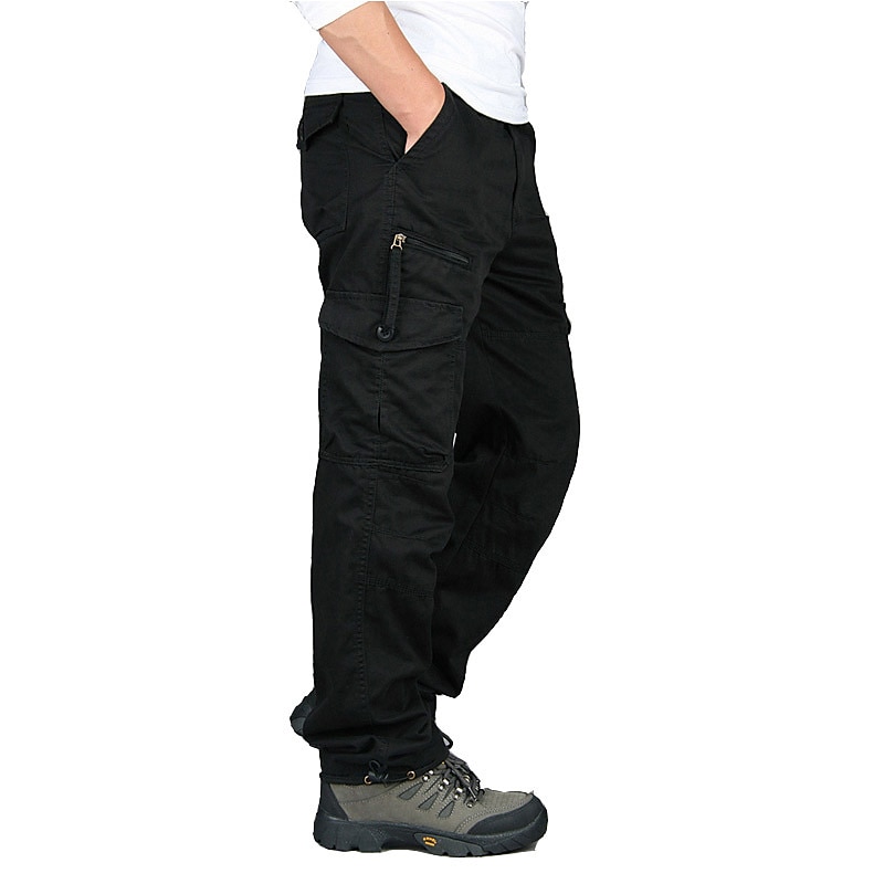 Per uomo Pantaloni cargo Pantaloni tattici Pantaloni Compatto Pantaloni da lavoro Multi tasca Gamba dritta Liscio All'aperto Sport Lunghezza intera Ufficio Sport Sportivo Sport Nero Giallo del 2025 a $30.99 –P5