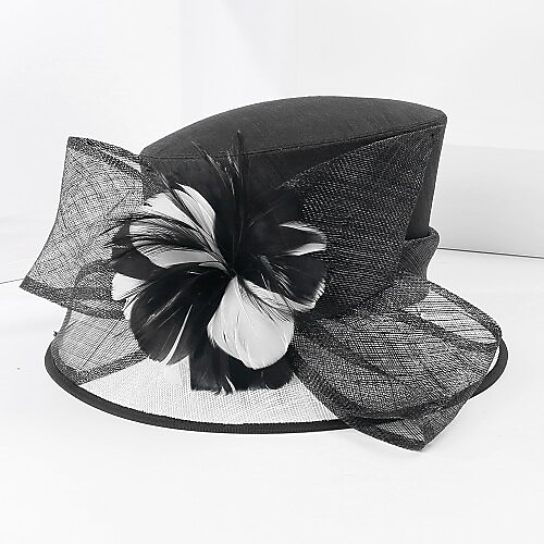 Vintage styl elegantní a luxusní organza klobouky s mašlí  peřím  kožešinou  květinou 1 ks Kentucky  dostihy  dámský den pokrývka hlavy abyste udělali dojem závodní den 2025 - $59.99 –P8