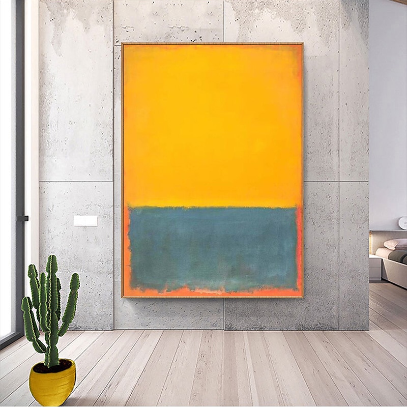 1 pezzo segni rothko tela arte della parete dipinta a mano opera d'arte pittura immagine per ufficio camera da letto casa decorazione moderna tela arrotolata (senza cornice) del 2025 a $75.99 –P6