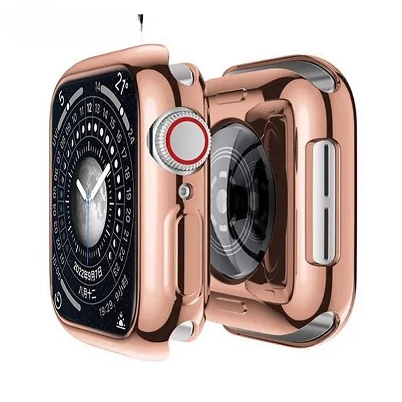Совместим с Apple Watch Series 8 7 45mm / Series 8 7 41mm / Series 6 5 4 SE 44mm / Series 6 5 4 SE 40mm / Series 3 2 1 42mm Все вокруг защитное Защита от удара ТПУ Часы Крышка 2025 - $6.99 –P19