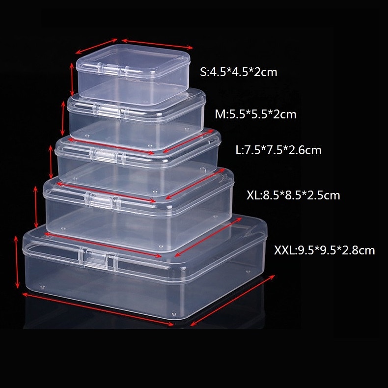 Square Plastic Box High Transparency Box Spare Parts Storage Hardware  Accessories Fishing Gear Accessories Earplugs Small Box 2024 - $3.99