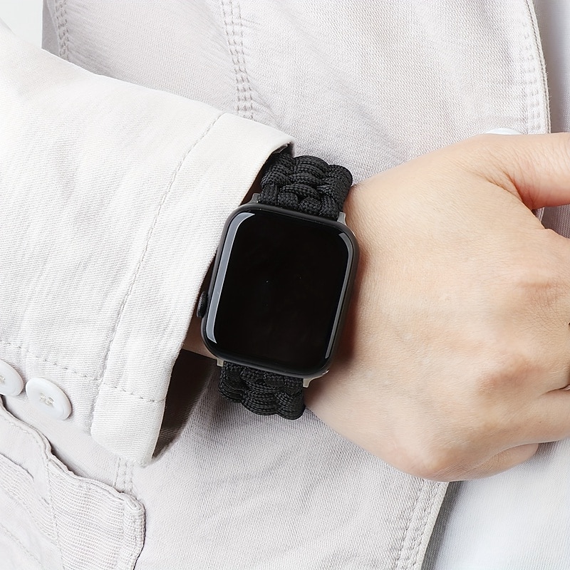 1 pacote Corda trançada artesanal Compatível com Pulseira Apple Watch 38mm 40mm 41mm 42mm 44mm 45mm 49mm Entrançado Elástico Ajustável Tecido pulseira de substituição para iwatch Ultra 2 Series 9 8 7 de 2025 por $12.99 –P4