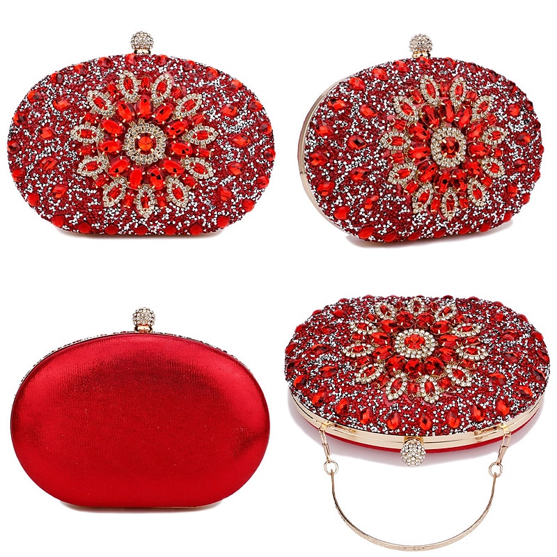 bolsa de noite de cristal azul de luxo feminina – bolsa de strass com alça para casamentos, festas e eventos formais de 2025 por $32.99 –P8